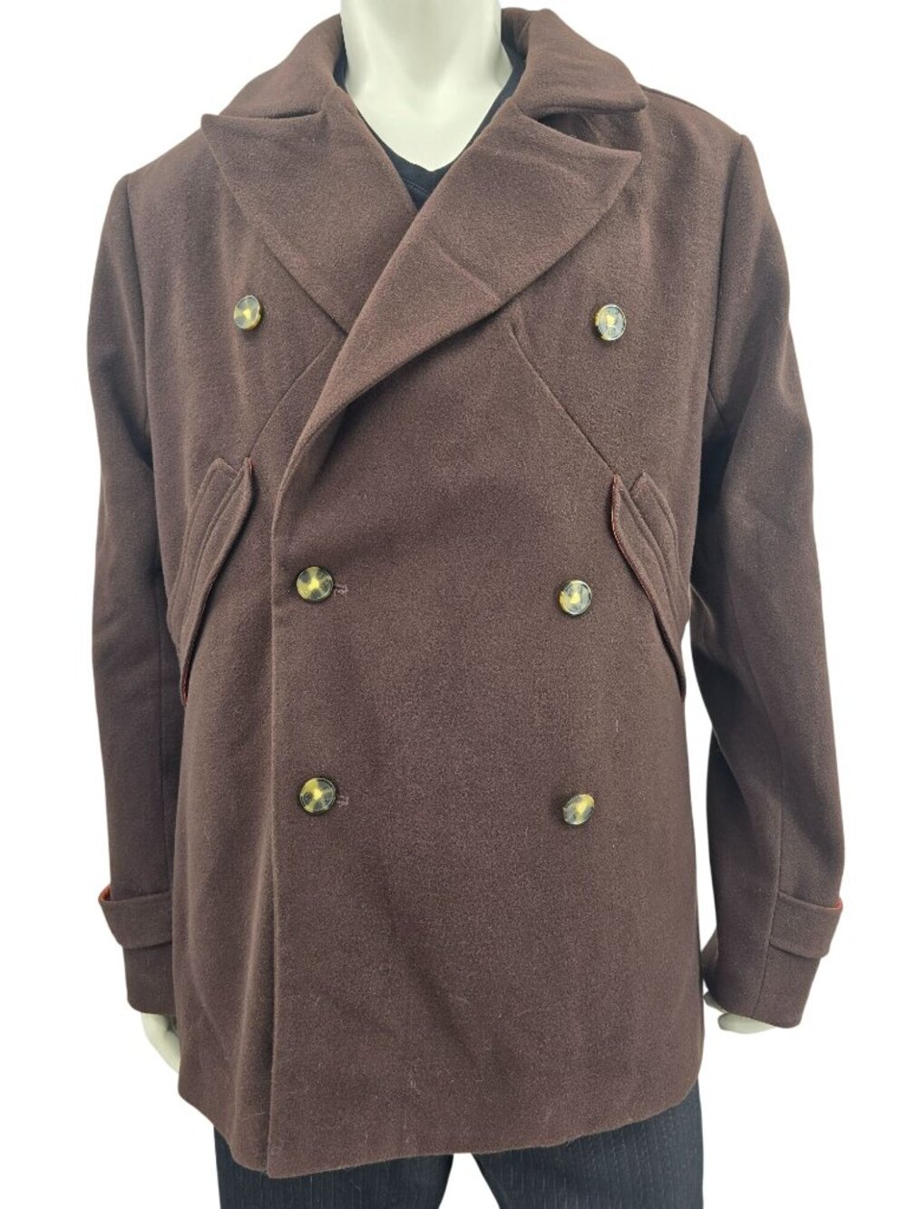 Marvel Our Universe Loki TVA Brown Double-Breasted Coat Large - Picture 11 of 11
